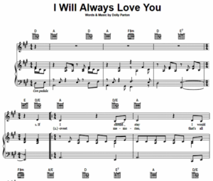 Dolly Parton I Will Always Love You Free Sheet Music Pdf For Piano