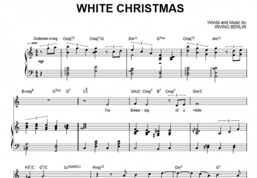 Michael Buble White Christmas Free Sheet Music Pdf For Piano The