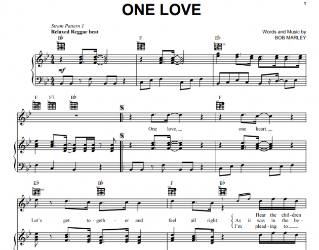 bob-marley-one-love-free-sheet-music-pdf-for-piano-the-piano-notes