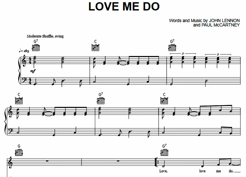 Super Partituras - Love Me Do v.3 (The Beatles), com cifra