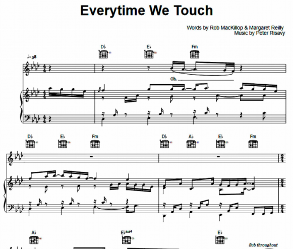 Cascada - Everytime We Touch Free Sheet Music PDF for Piano | The Piano