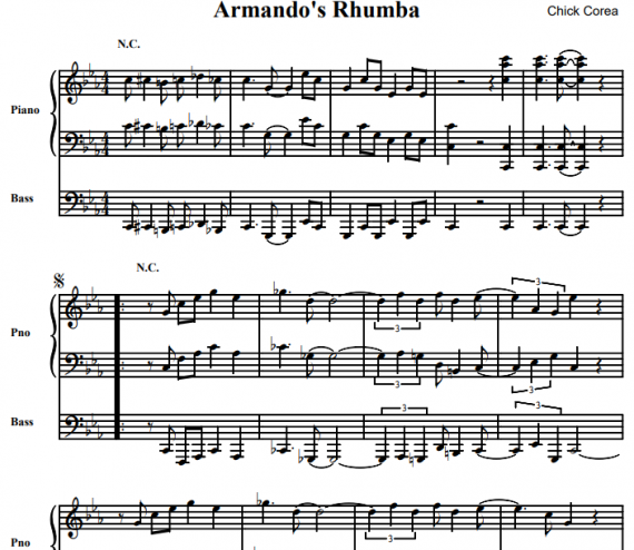 Chick Corea - Armando’s Rhumba Free Sheet Music PDF For Piano | The ...