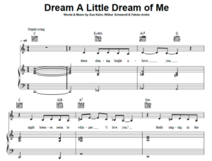 dream a little dream of me ella fitzgerald piano sheet music