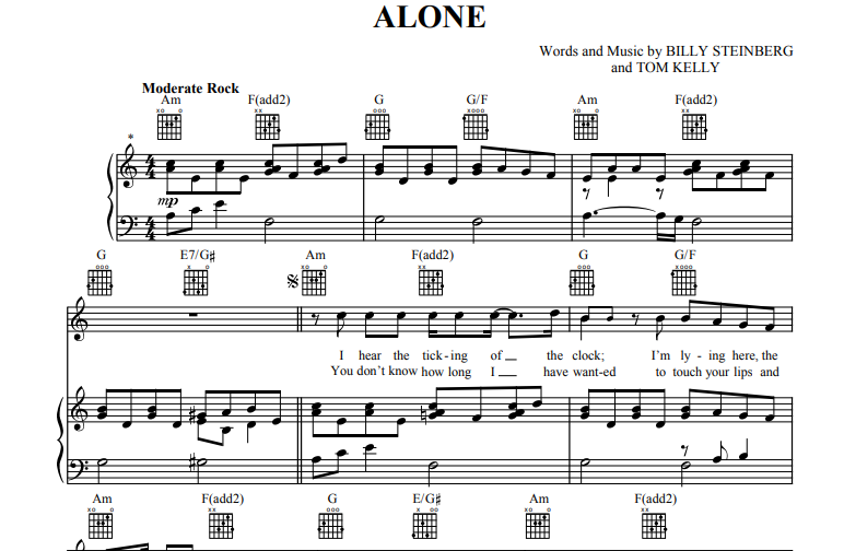 ALONE – HEART PIANO CHORDS & Lyrics – Bitesize Piano