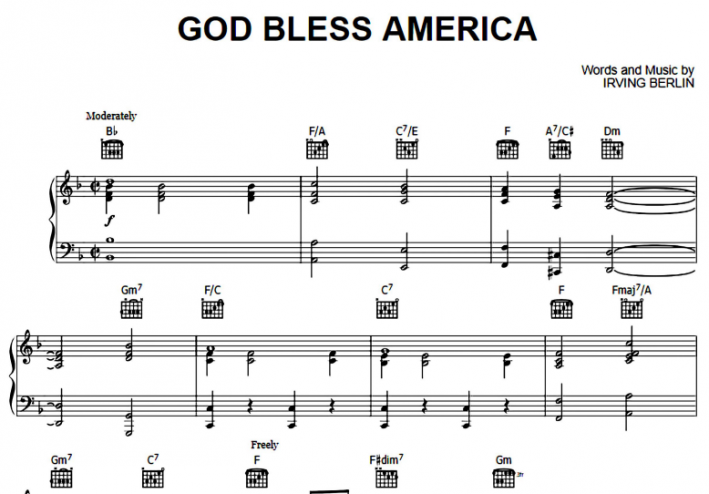 Irving Berlin-God Bless America Free Sheet Music PDF For Piano | The ...