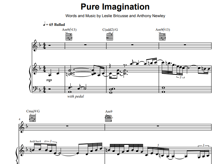 Jamie Cullum-Pure Imagination Free Sheet Music PDF for Piano 2 Jamie Cullum Pure Imagination 1