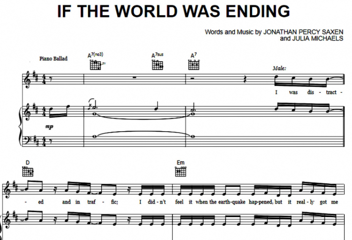 download song if the world was ending by jp saxe