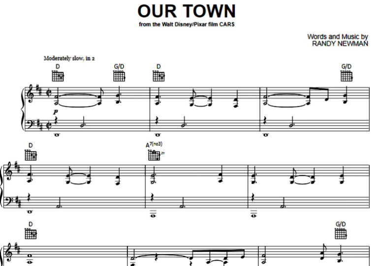 James Taylor Our Town Free Sheet Music PDF For Piano The Piano Notes