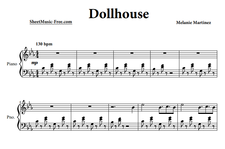 DollHouse (Melanie Martinez) Sheet music for Piano (Solo) Easy