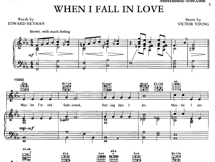Nat King Cole-When I Fall In Love To Me Free Sheet Music PDF for Piano ...
