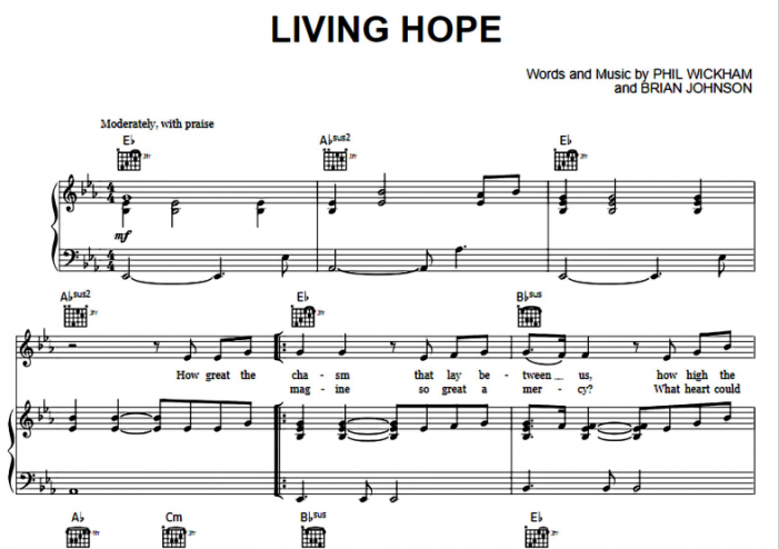 Phil Wickham-Living Hope Free Sheet Music PDF For Piano | The Piano Notes