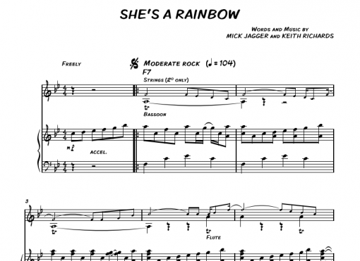 Rolling Stones Shes A Rainbow Free Sheet Music Pdf For Piano The Piano Notes 4204