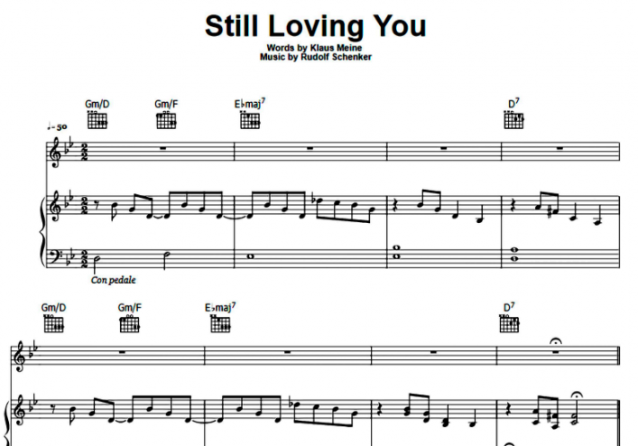 Scorpions-Still Loving You Free Sheet Music PDF For Piano | The Piano Notes