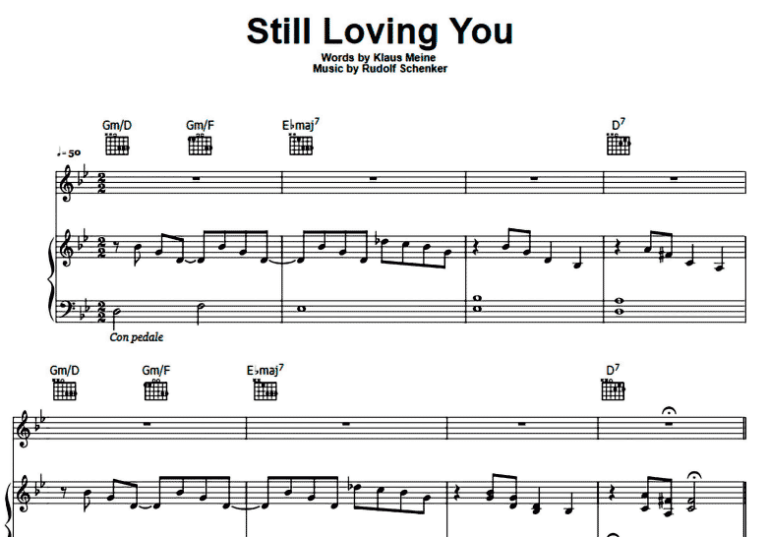 Scorpions-Still Loving You Free Sheet Music PDF For Piano | The Piano Notes