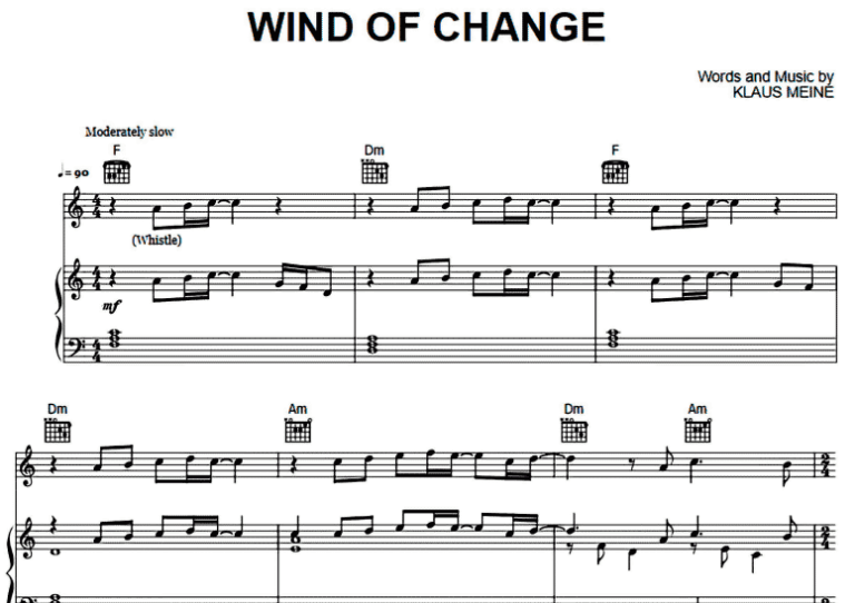 scorpions wind of change piano sheet music pdf