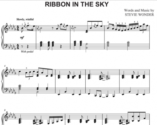 Stevie Wonder-Ribbon In The Sky Free Sheet Music PDF For Piano | The ...