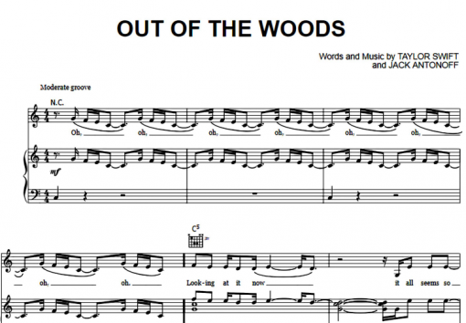 out of the woods piano