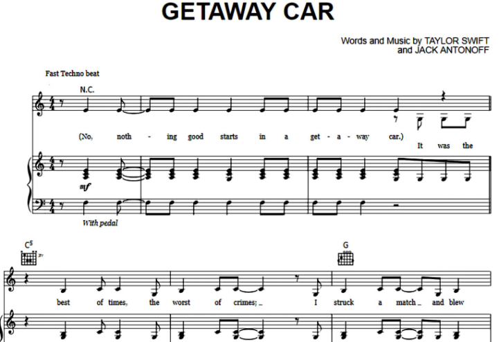 taylor-swift-getaway-car-free-sheet-music-pdf-for-piano-the-piano-notes